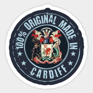 Cardiff, 100% original made in Cardiff, Cardiff supporter Sticker